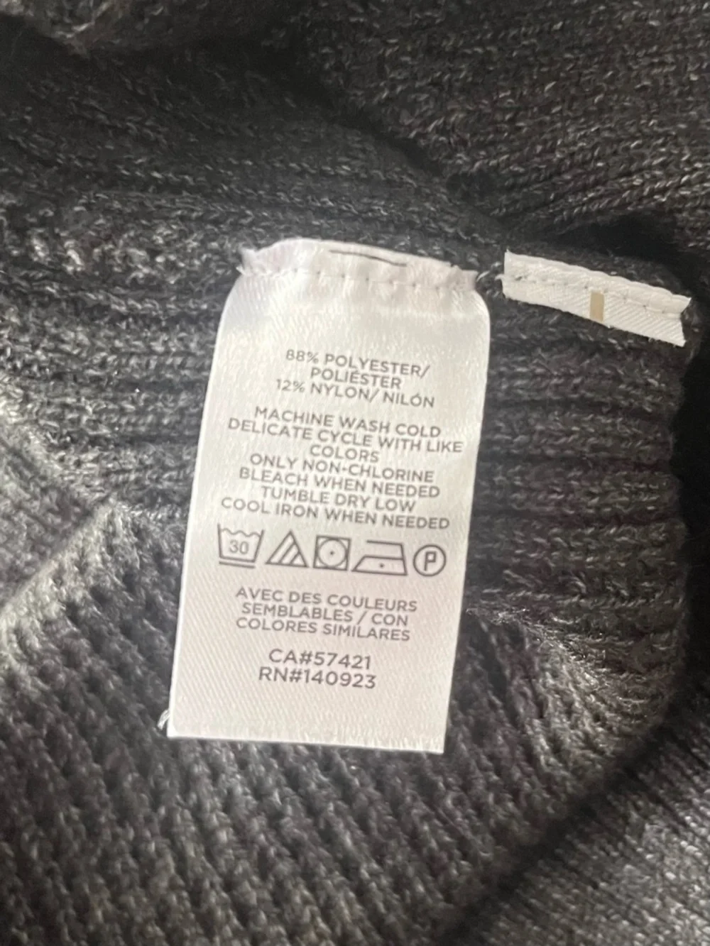 Lou & Grey Waffle Knit Cowl Neck Drawstring Sweater - oversized XS